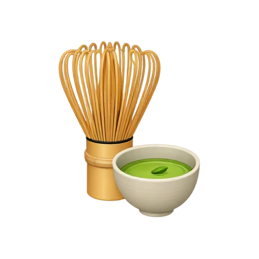 Matcha whisk and bowl emoji