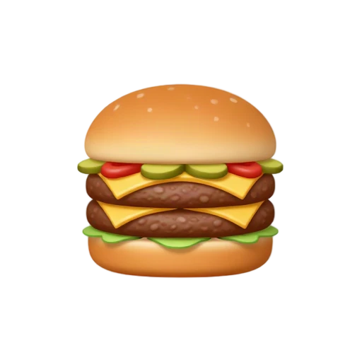 Double cheeseburger with two thin patties and two cheese slices