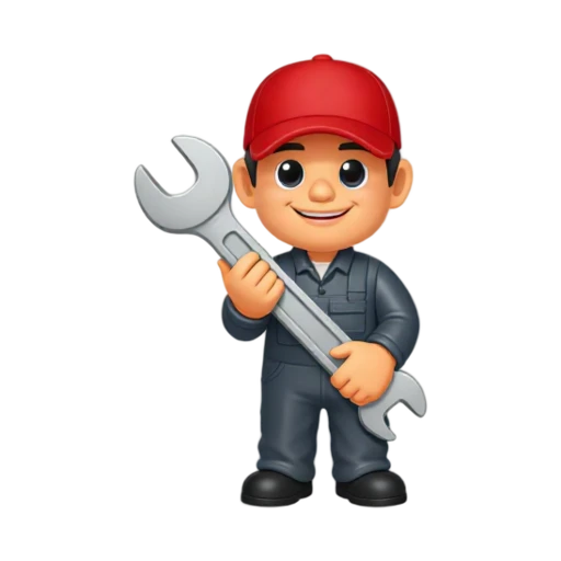 Mechanic holding a silver adjustable wrench