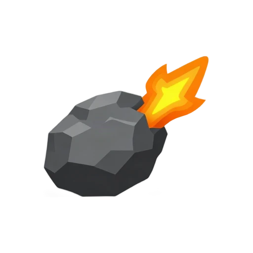 Meteor with a fiery tail