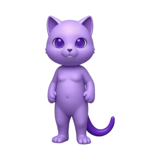 Pale purple psychic creature with long tail emoji