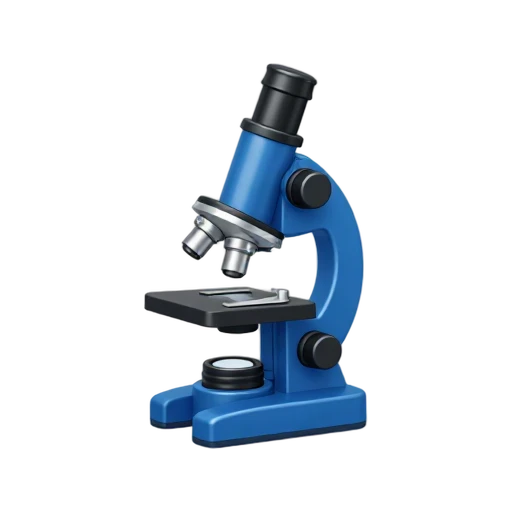 Blue laboratory microscope