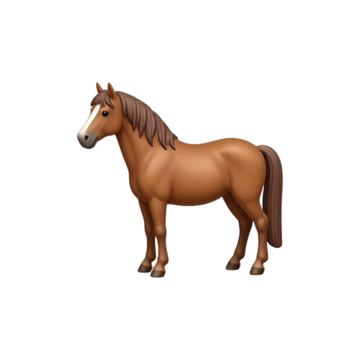 Chestnut miniature horse emoji