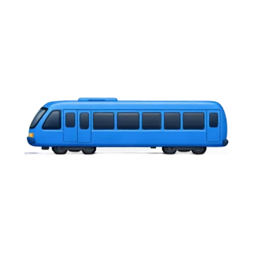 Blue monorail train