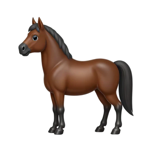 Dark-bay Morgan horse emoji