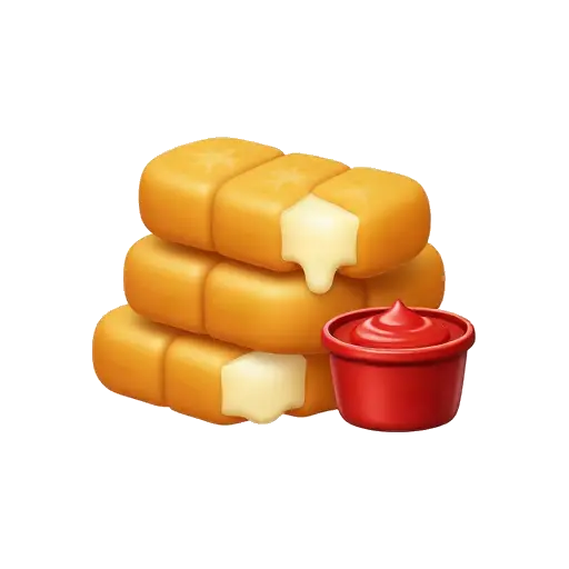 Mozzarella sticks with marinara sauce