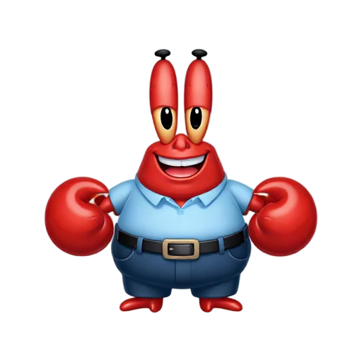 Red crab character with large claws emoji