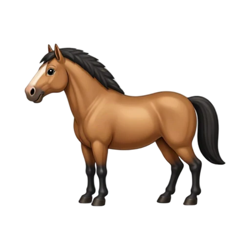 Wild Mustang horse emoji
