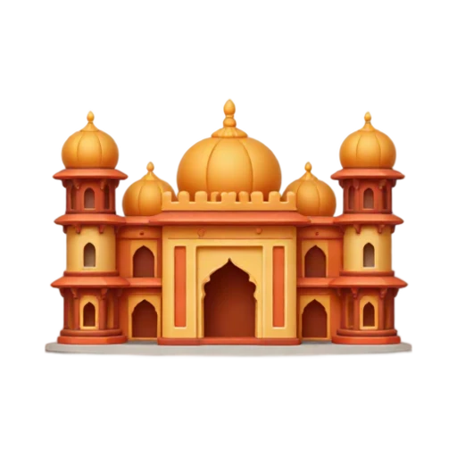 Mysore Palace: ornate palace domed towers and arched facade.