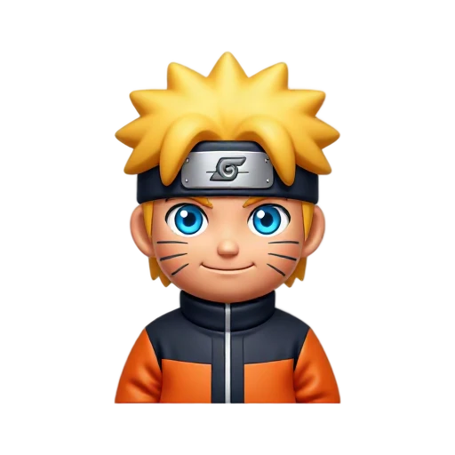 Blond anime ninja with cheek marks emoji