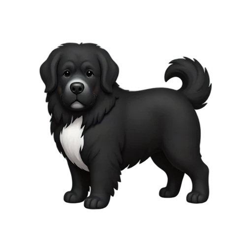 Black Newfoundland dog standing