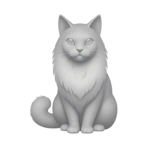 Norwegian Forest cat with triangular face, thick neck ruff, and bushy tail