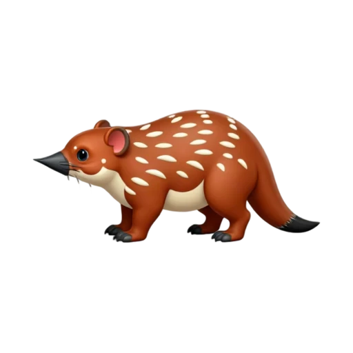 Striped numbat with bushy tail emoji