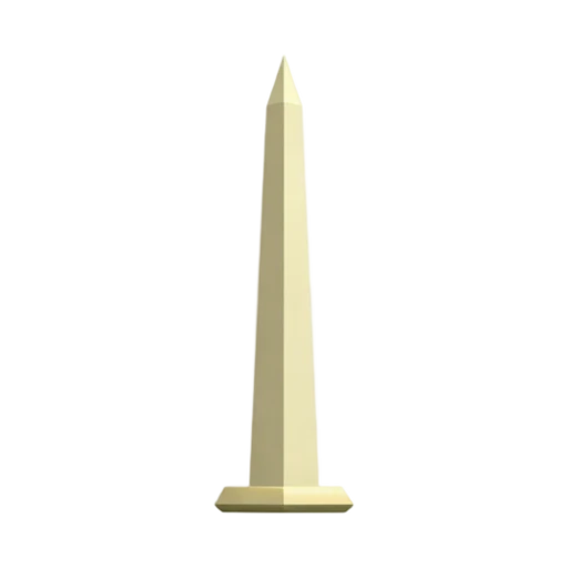 slender pale stone obelisk and sharp pointed top, depicting Obelisco Buenos Aires.