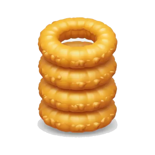 Stack of crispy onion rings