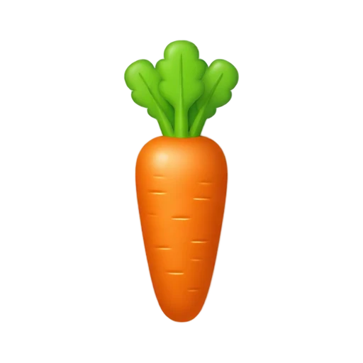 Orange carrot with leafy greens