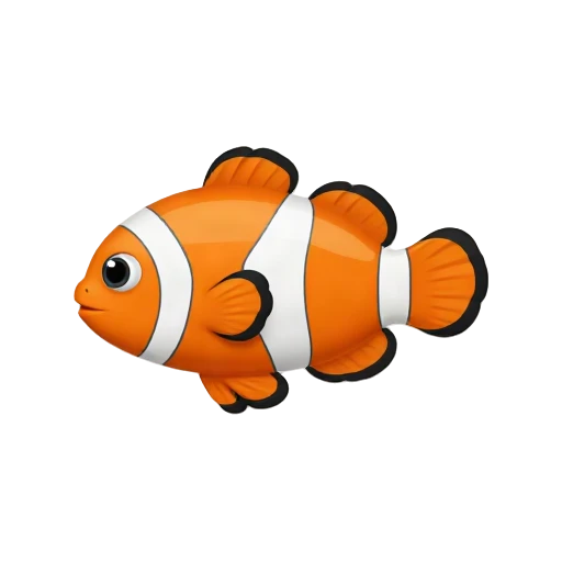 Orange white striped clownfish emoji