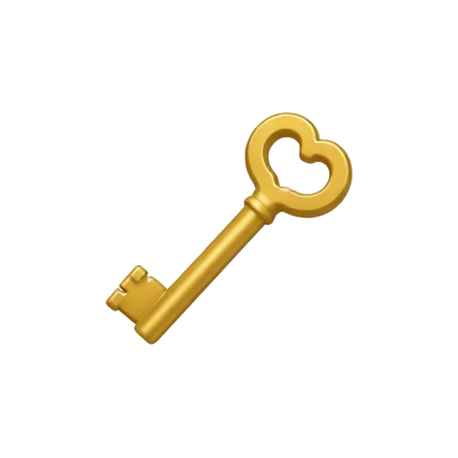 Ornate antique gold key