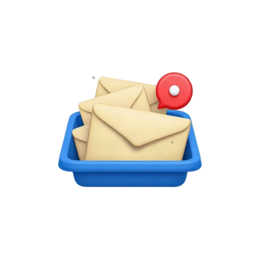 Overflowing email inbox emoji