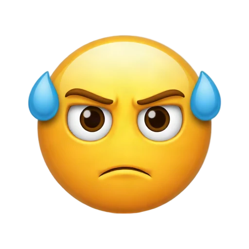 Overwhelmed yellow emoji face