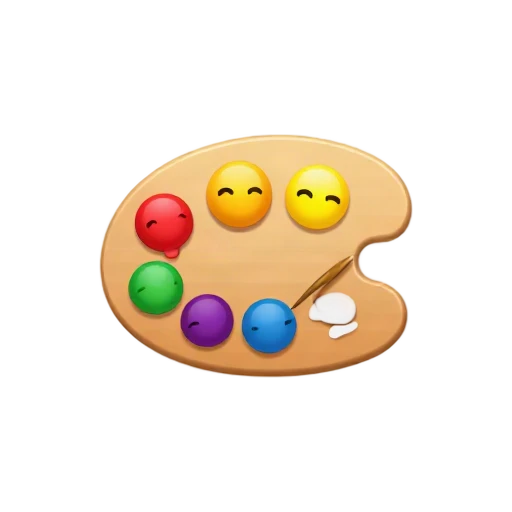 Artist palette and paintbrush emoji