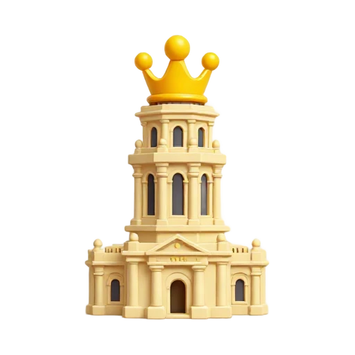 ornate cream tower and rounded lantern crown, depicting Palacio Barolo.