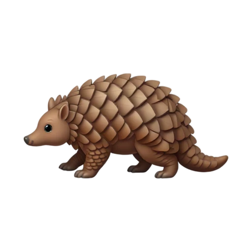 Brown scaled pangolin walking