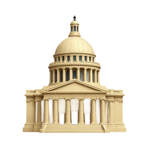 columned stone portico and large domed roof, depicting Panthéon Paris.