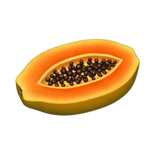 Ripe papaya cut in half emoji