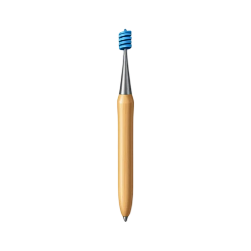 Paper Quilling Tool with slim wooden handle and fine slotted metal tip