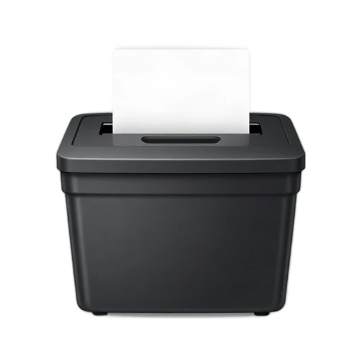 Black paper shredder