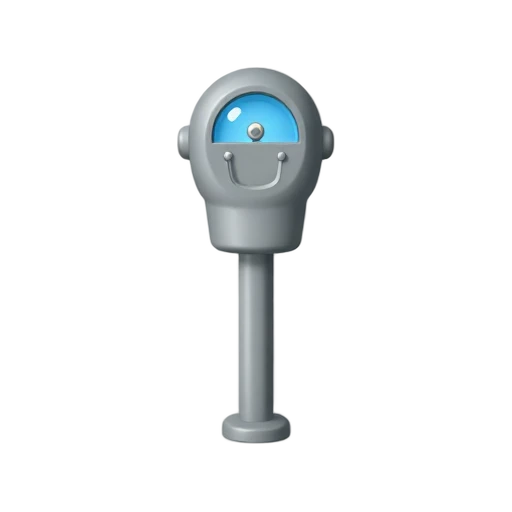 Gray parking meter