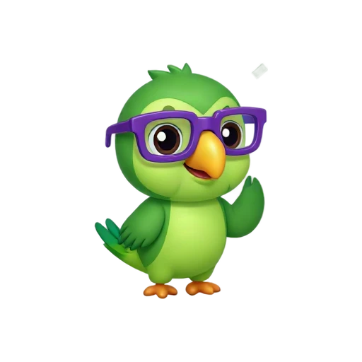 Party parrot with confetti emoji