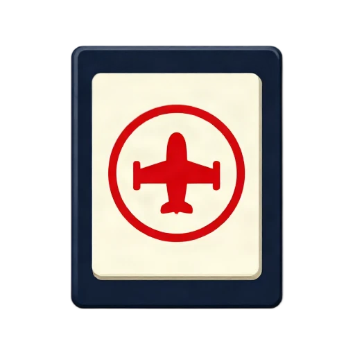 Passport with red entry stamp emoji