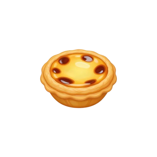 Portuguese custard tart with caramelized spots