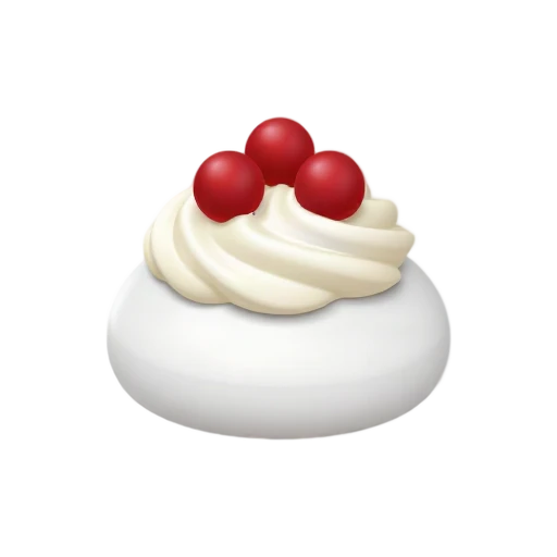 White pavlova with berries emoji