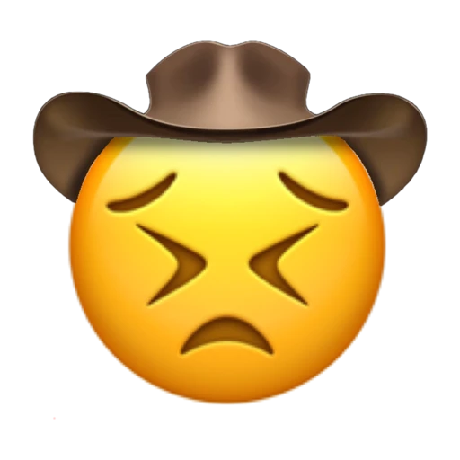 Persevere Cowboy on a transparent background with a brown cowboy hat.