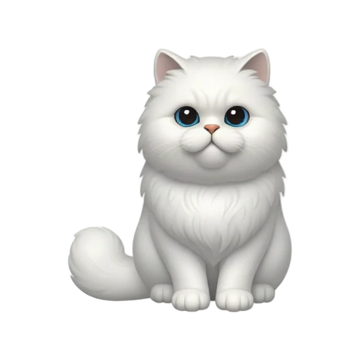 Persian cat with long flowing coat and broad round short-nosed face