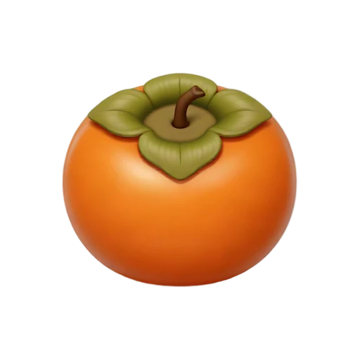 Orange persimmon fruit emoji