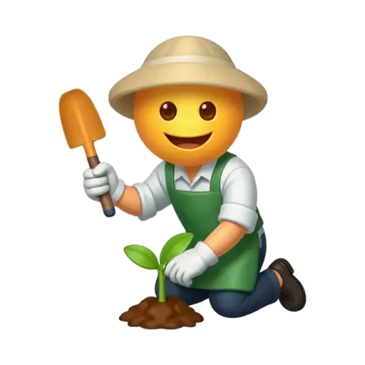 Gardener planting a seedling