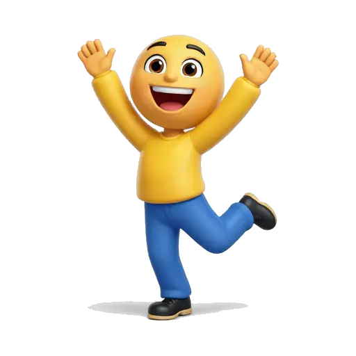 Joyful person doing a happy dance