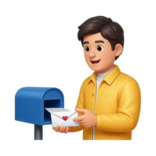 Person mailing a sealed envelope