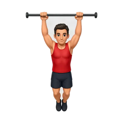 Athletic person doing a pull-up