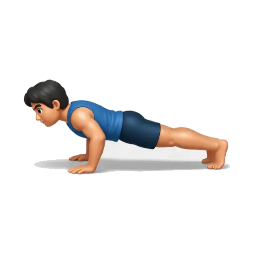 Athletic person doing a push-up
