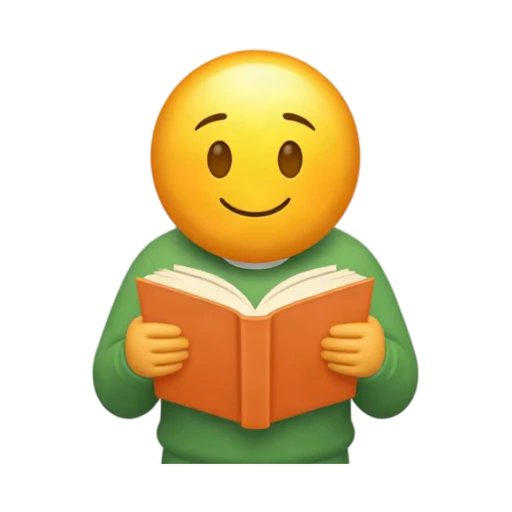 Person in green sweater reading an open book