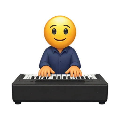 Pianist playing black and white keys