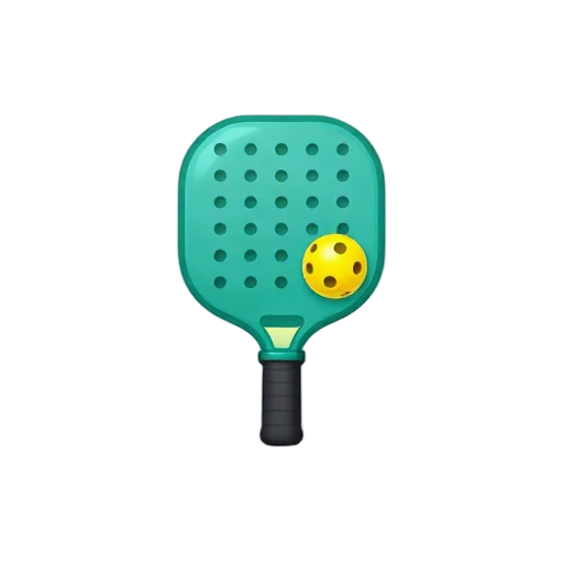 Pickleball paddle and ball emoji