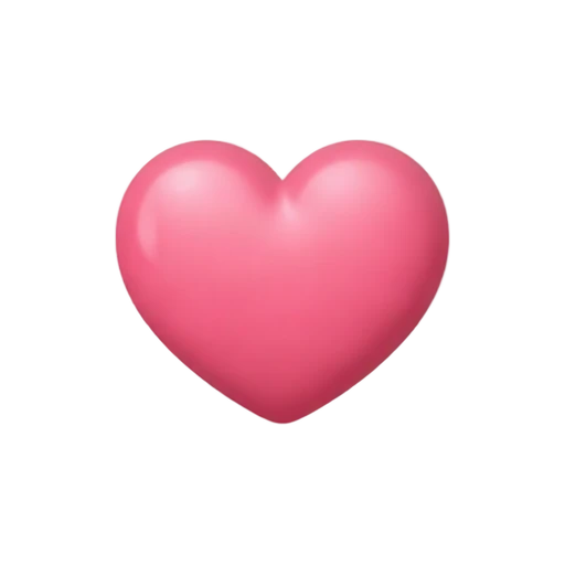 Glossy pink heart