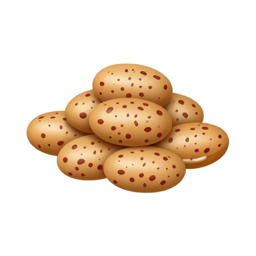 Tan pinto beans with reddish-brown speckles and mottling
