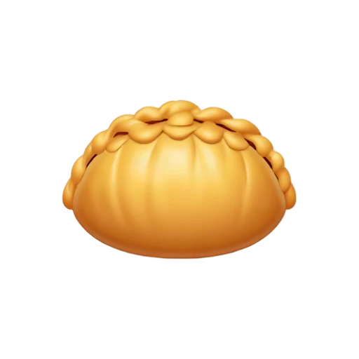 Golden piroshki bun emoji